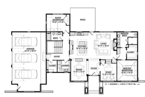 Floor Plan - Main Floor for Prairie House Plan #928-279 - 5 bed, 3 bath