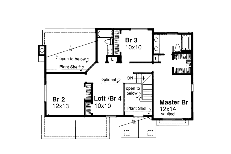 Home Plan - Floor Plan - Upper Floor for Traditional House Plan #320-932 - 3 bed, 2.5 bath