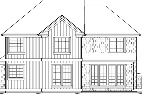 Exterior - Rear Elevation for Traditional House Plan #48-815 - 3 bed, 2.5 bath