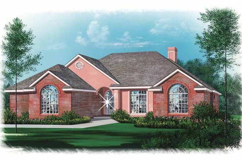 Architectural House Design - Traditional Exterior - Front Elevation Plan #15-317