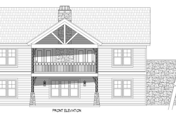 Exterior - Front Elevation 3 for Country House Plan #932-383 - 3 bed, 3 bath