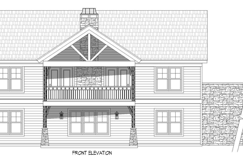 Architectural House Design - Exterior - Front Elevation 3 for Country House Plan #932-383 - 3 bed, 3 bath