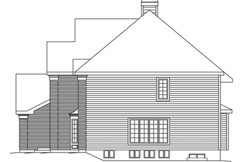 Home Plan - Exterior - Other Elevation 1 for European House Plan #57-136 - 5 bed, 3.5 bath