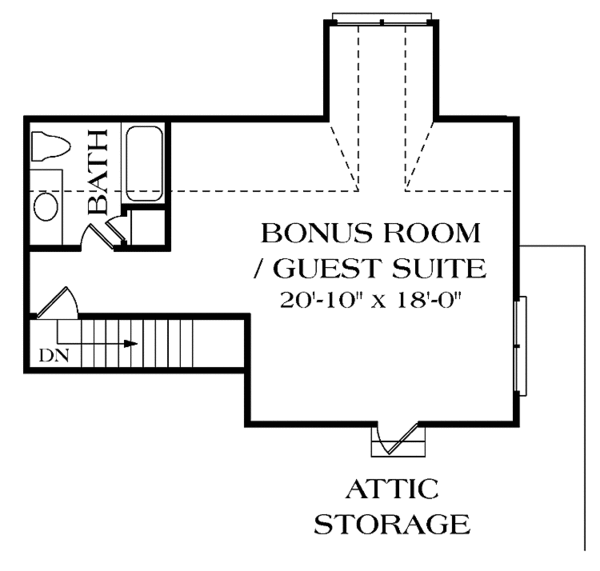 Architectural House Design - Traditional Floor Plan - Upper Floor Plan #453-485