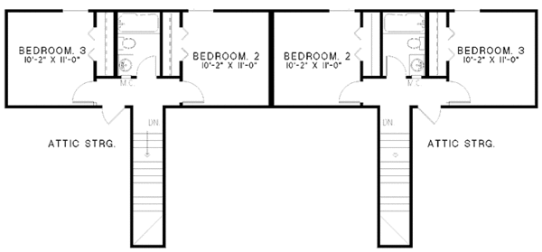 Architectural House Design - Country Floor Plan - Upper Floor Plan #17-2974