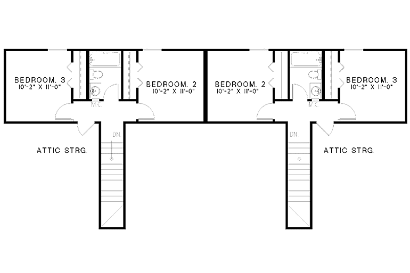 Architectural House Design - Floor Plan - Upper Floor for Country House Plan #17-2974 - 6 bed, 4 bath