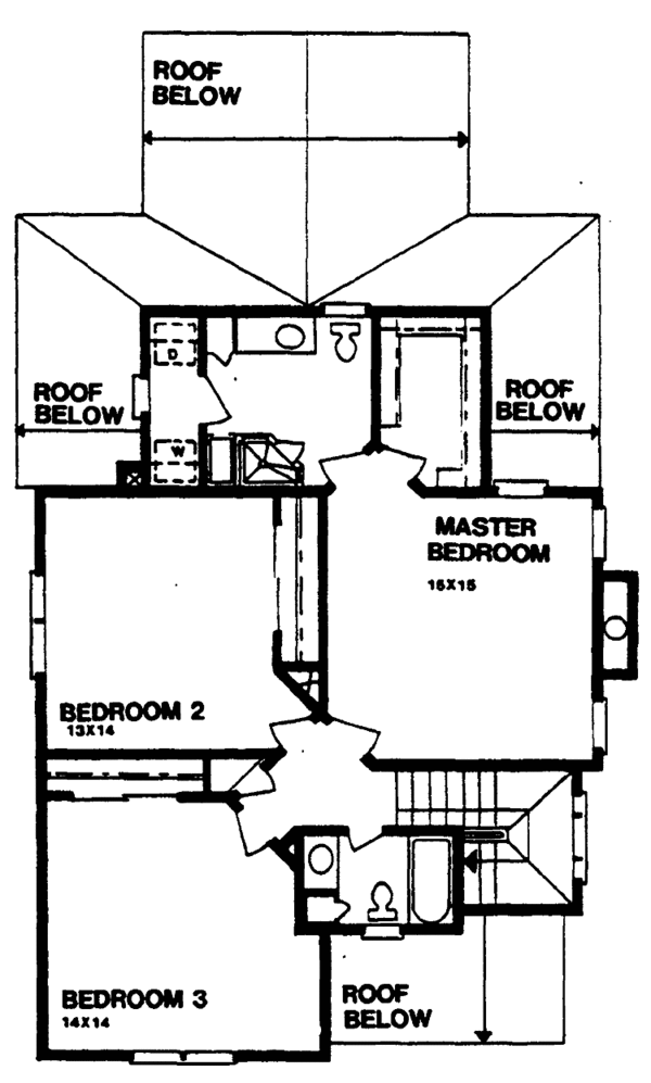 Architectural House Design - Country Floor Plan - Upper Floor Plan #30-276