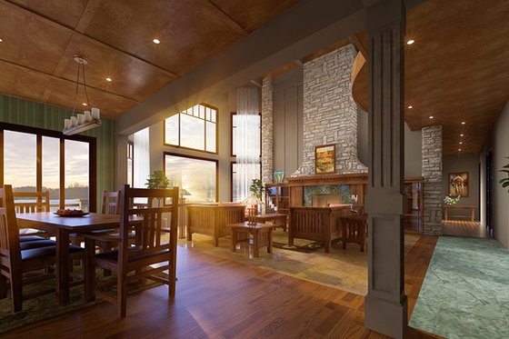 Interior - Family Room for Prairie House Plan #942-37 - 4 bed, 4.5 bath