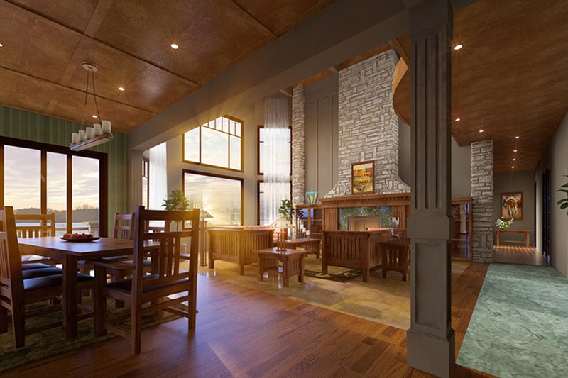 Home Plan - Interior - Family Room for Prairie House Plan #942-37 - 4 bed, 4.5 bath