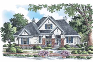 European Exterior - Front Elevation Plan #929-883