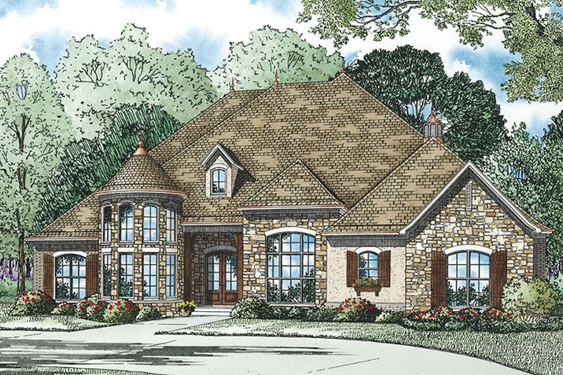 Home Plan - European Exterior - Front Elevation Plan #17-3386