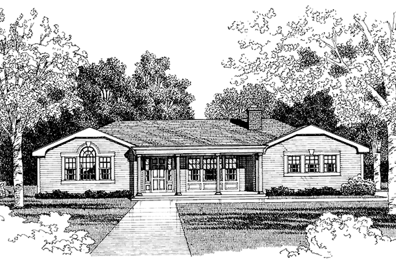 Home Plan - Country Exterior - Front Elevation Plan #456-41