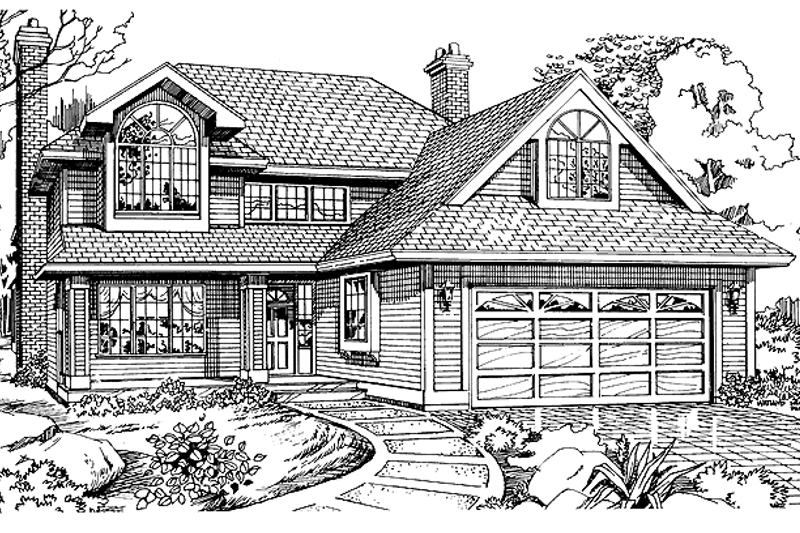 House Blueprint - Country Exterior - Front Elevation Plan #47-722