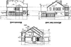 Exterior - Rear Elevation for European House Plan #67-562 - 4 bed, 3.5 bath