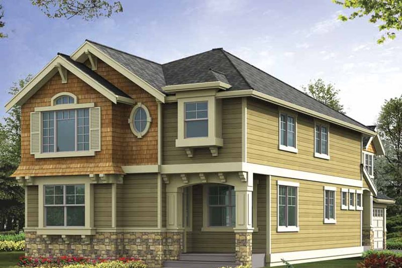 Home Plan - Exterior - Front Elevation 3 for Craftsman House Plan #132-385 - 4 bed, 2.5 bath