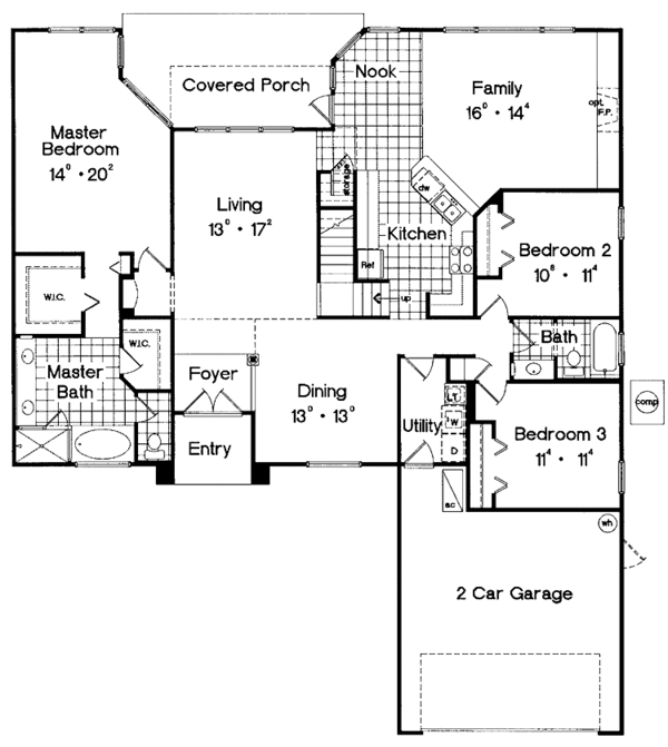 House Plan Design - European Floor Plan - Main Floor Plan #417-785