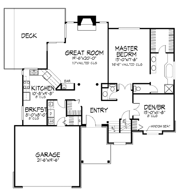 House Plan Design - Contemporary Floor Plan - Main Floor Plan #320-698