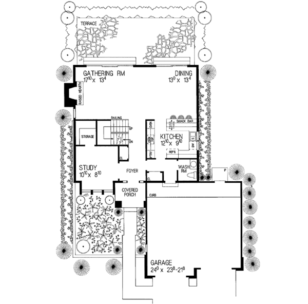 Dream House Plan - Contemporary Floor Plan - Main Floor Plan #72-853