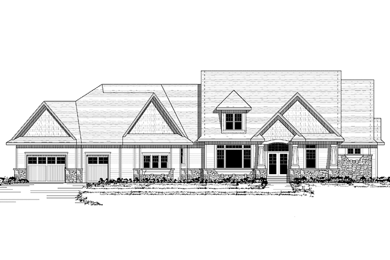 Home Plan - Exterior - Front Elevation 3 for Traditional House Plan #51-686 - 5 bed, 4.5 bath