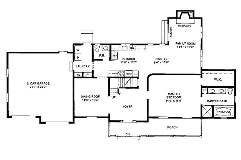 Dream House Plan - Floor Plan - Main Floor for Classical House Plan #1003-4 - 4 bed, 3.5 bath