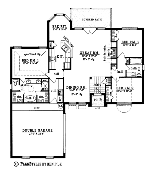 Dream House Plan - Country Floor Plan - Main Floor Plan #42-455