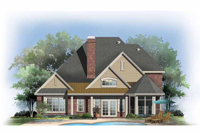 Home Plan - Exterior - Rear Elevation 1 for Traditional House Plan #929-842 - 3 bed, 2.5 bath