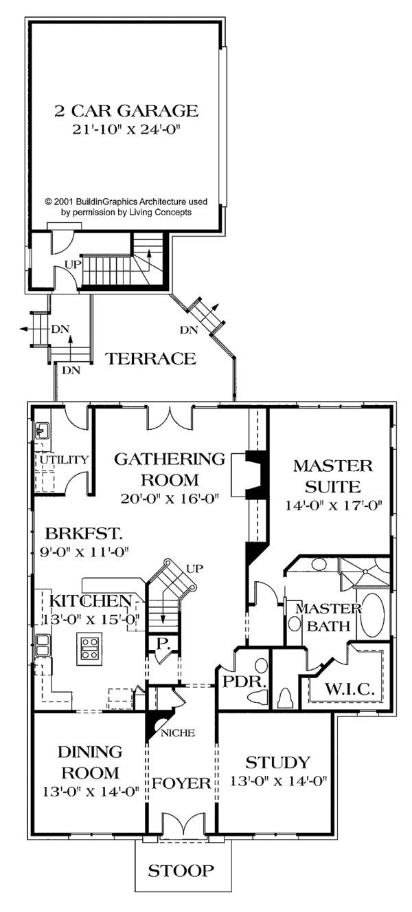 Dream House Plan - Country Floor Plan - Main Floor Plan #453-392