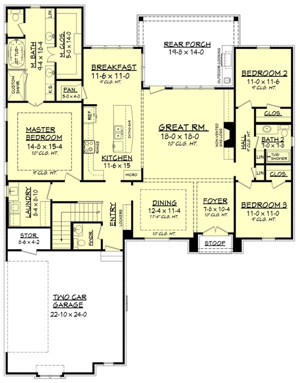 Home Plan - European Floor Plan - Main Floor Plan #430-136