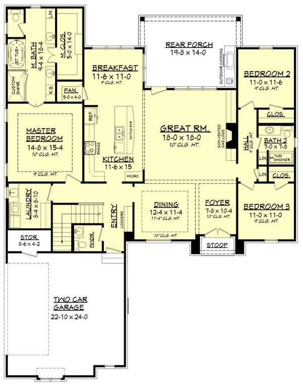 Dream House Plan - European Floor Plan - Main Floor Plan #430-136