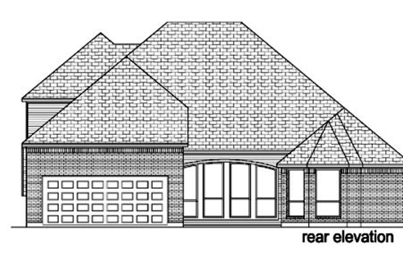 Home Plan - Exterior - Rear Elevation 1 for European House Plan #84-395 - 3 bed, 4 bath