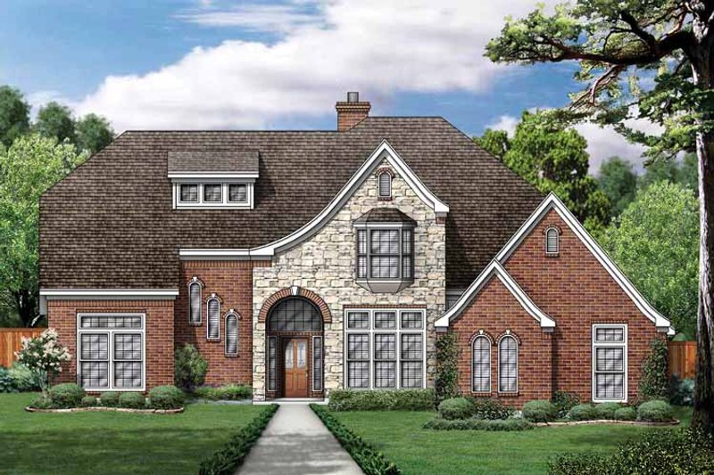 House Plan Design - European Exterior - Front Elevation Plan #84-709