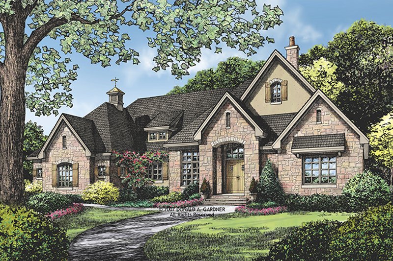 Home Plan - European Exterior - Front Elevation Plan #929-914