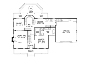 Floor Plan - Main Floor for Country House Plan #929-194 - 3 bed, 2.5 bath