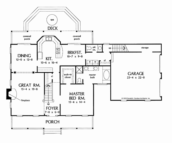 Architectural House Design - Country Floor Plan - Main Floor Plan #929-194
