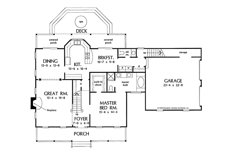 Home Plan - Floor Plan - Main Floor for Country House Plan #929-194 - 3 bed, 2.5 bath