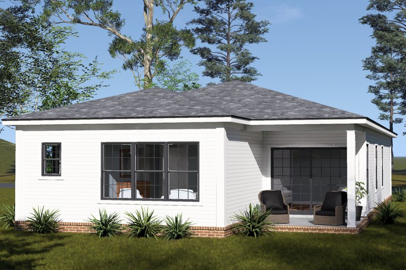 Architectural House Design - Exterior - Rear Elevation for Modern House Plan #513-2460 - 3 bed, 2 bath
