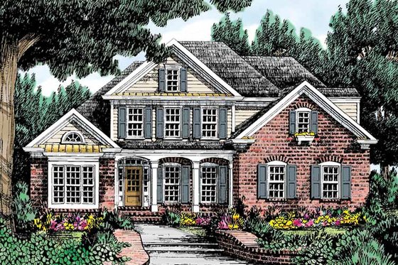 Exterior - Front Elevation 3 for Country House Plan #927-685 - 4 bed, 3 bath
