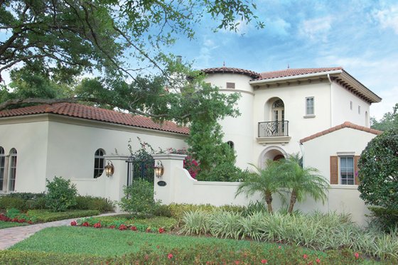 Exterior - Front Elevation 3 for Mediterranean House Plan #1058-14 - 3 bed, 4.5 bath