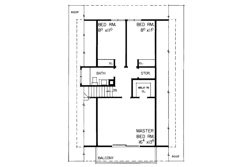 Home Plan - Floor Plan - Upper Floor for Contemporary House Plan #72-542 - 5 bed, 2 bath