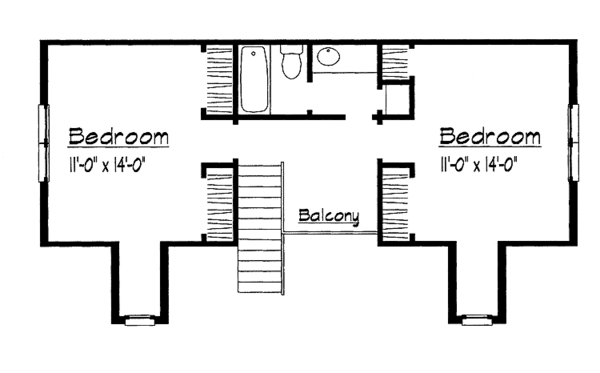 House Design - Colonial Floor Plan - Upper Floor Plan #1051-18