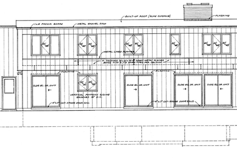 Dream House Plan - Exterior - Rear Elevation for Contemporary House Plan #72-621 - 4 bed, 0 bath