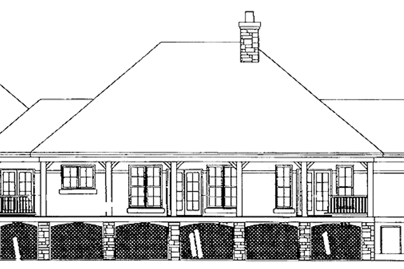 Architectural House Design - Exterior - Rear Elevation for Country House Plan #929-400 - 3 bed, 2.5 bath