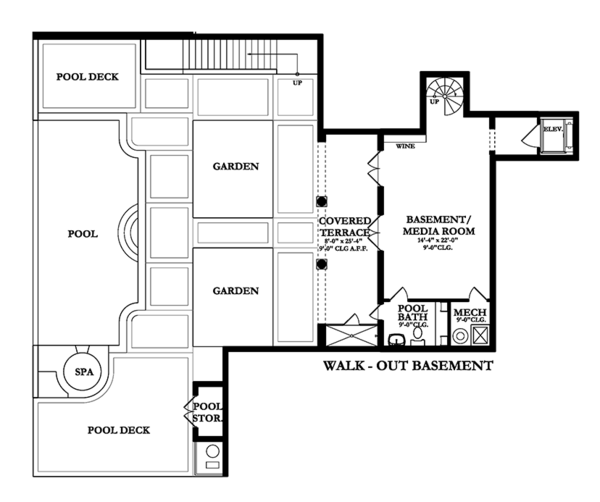 Home Plan - Mediterranean Floor Plan - Lower Floor Plan #1058-85