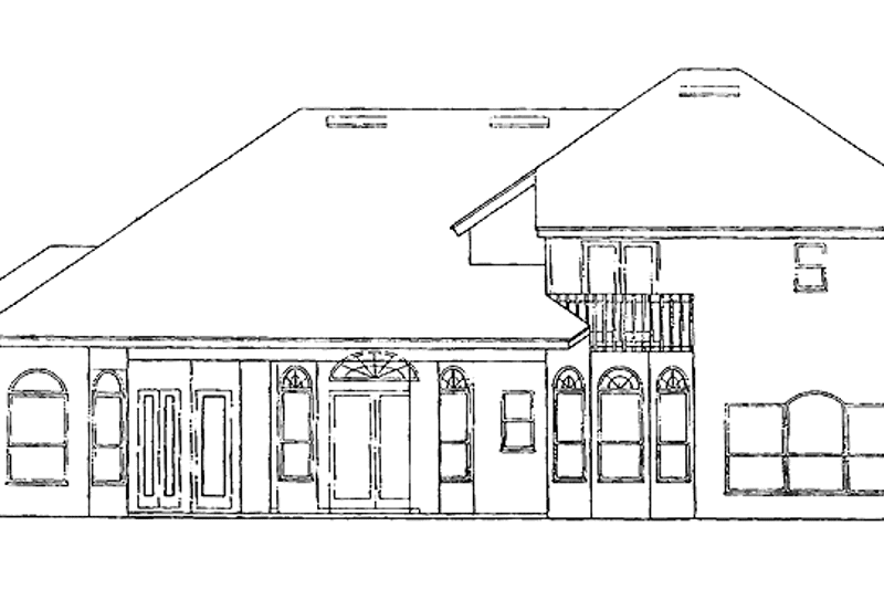 House Blueprint - Exterior - Rear Elevation for Country House Plan #417-686 - 4 bed, 4.5 bath