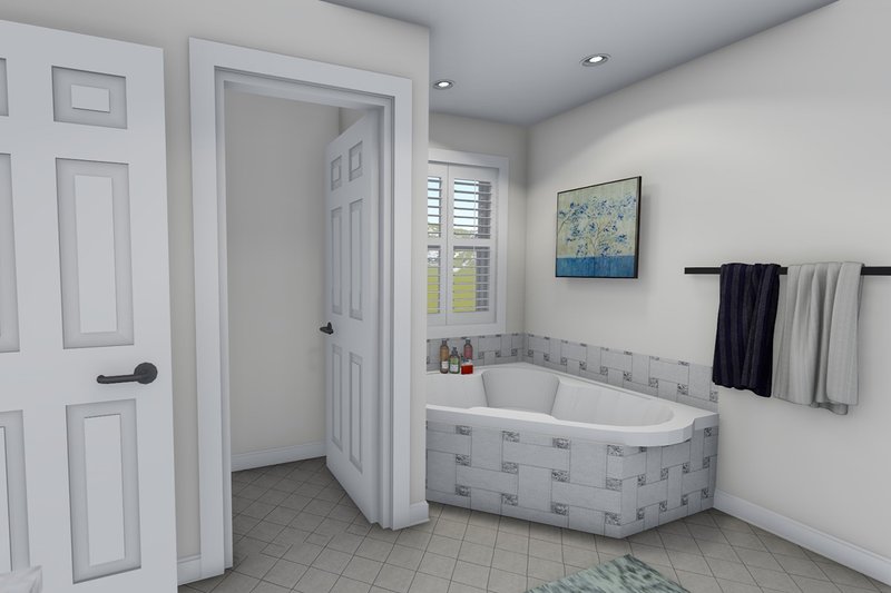 Architectural House Design - Interior - Master Bathroom 1 for Farmhouse House Plan #1060-1 - 4 bed, 2.5 bath