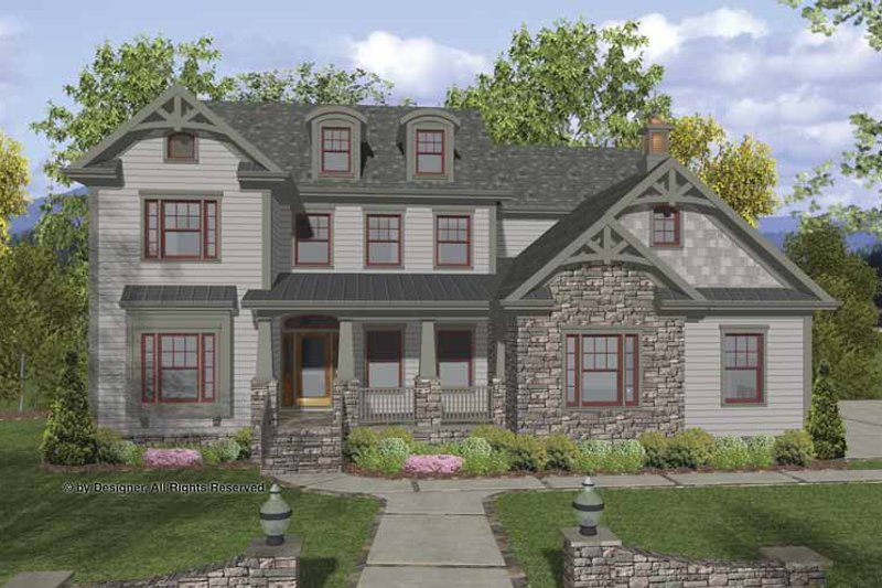 Architectural House Design - Exterior - Front Elevation 4 for Traditional House Plan #56-680 - 4 bed, 4 bath