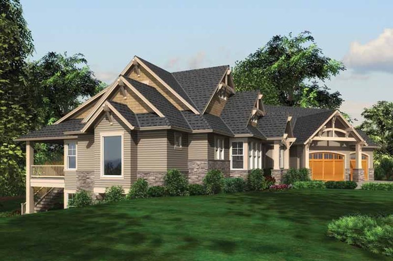 House Plan Design - Exterior - Other Elevation for Craftsman House Plan #132-561 - 5 bed, 4 bath