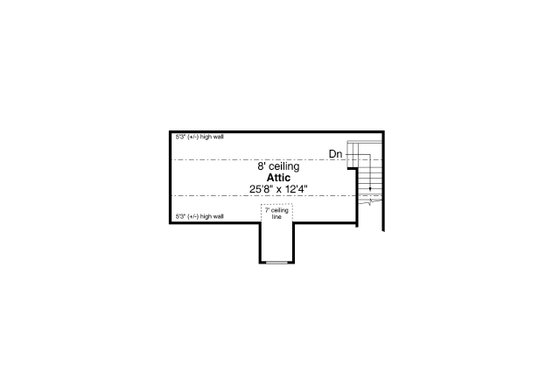 Floor Plan - Upper Floor for Traditional House Plan #124-1233, 0 bath