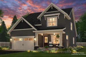 House Blueprint - Craftsman Exterior - Front Elevation Plan #51-1496