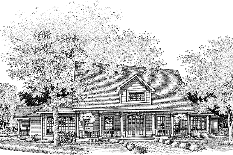 Dream House Plan - Colonial Exterior - Front Elevation Plan #320-525